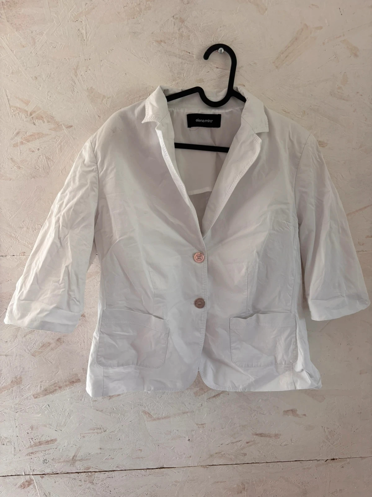 Witte blazer met 3/4 mouwen Elena Mirò - Geschatte maat 44 - goede staat – photo 3